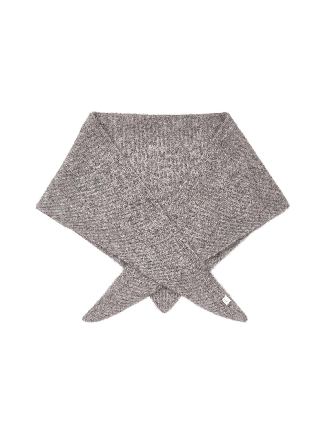Alpaca-Wool Triangle halstørklæde - Grey Melange
