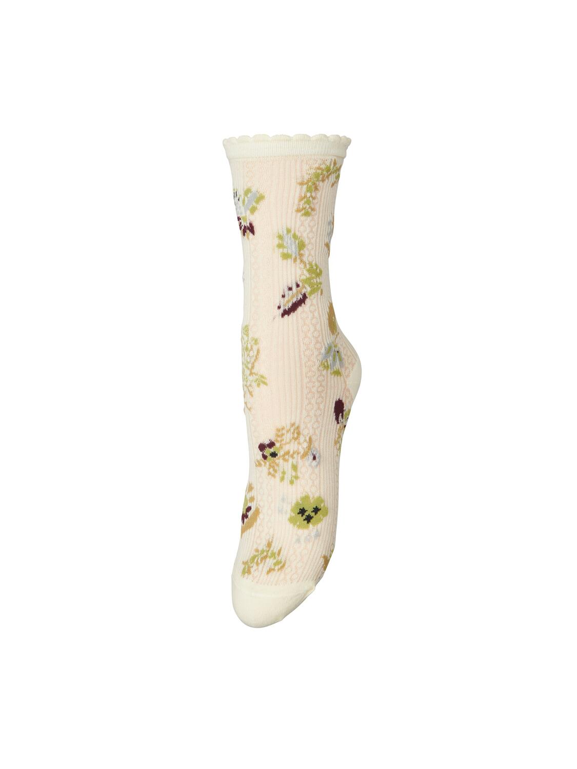 Fiora Cotta strømper - Rutabaga White