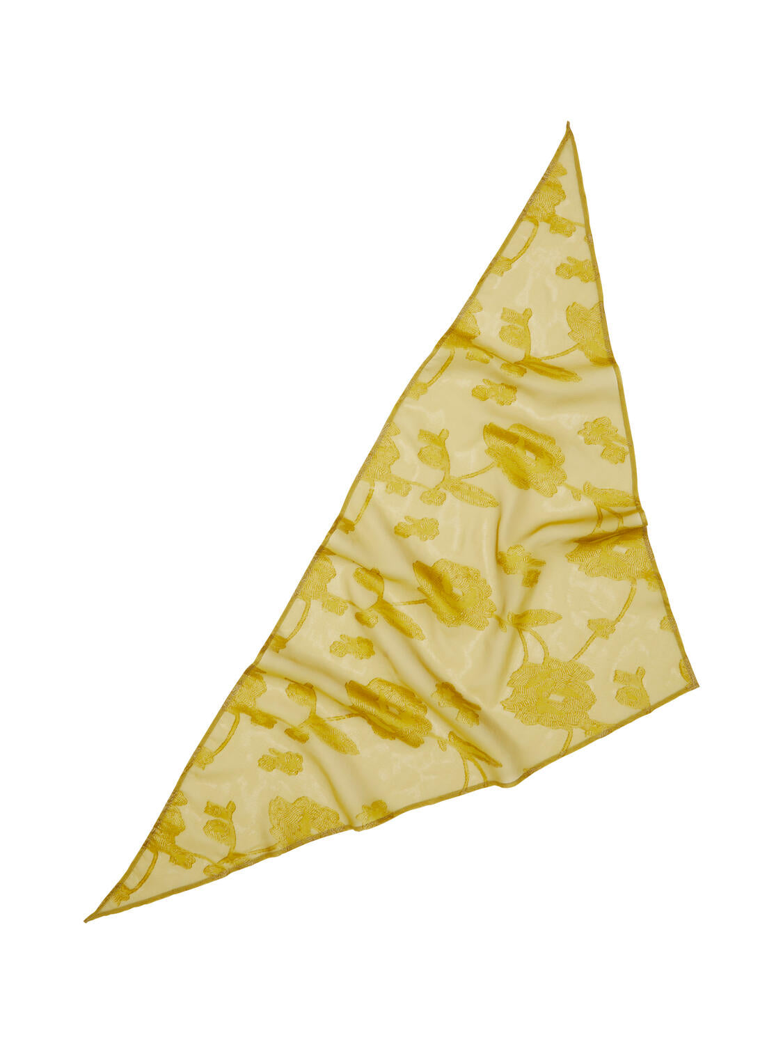 Fina Triangle tørklæde – Yellow Olive