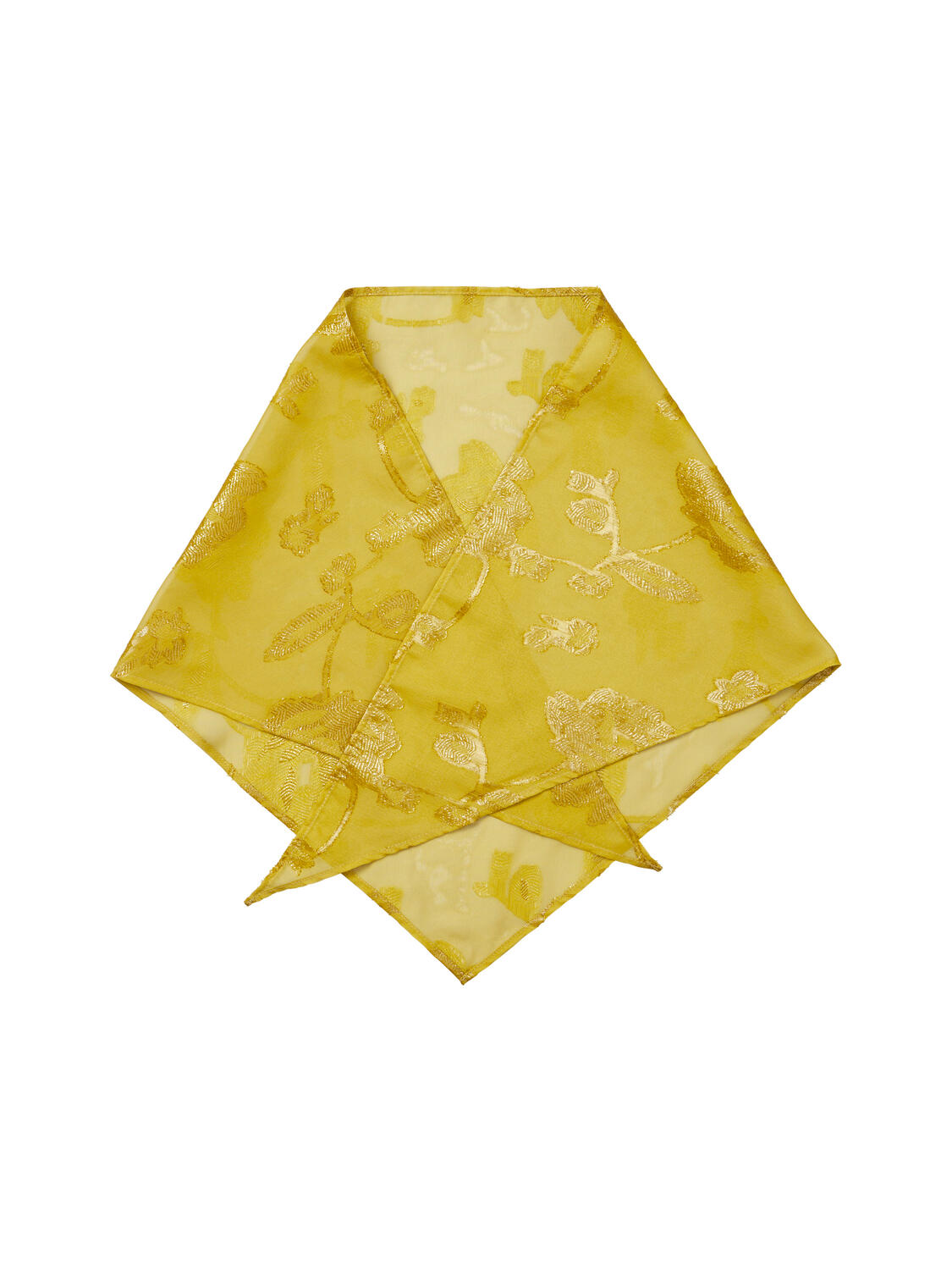 Fina Triangle tørklæde – Yellow Olive
