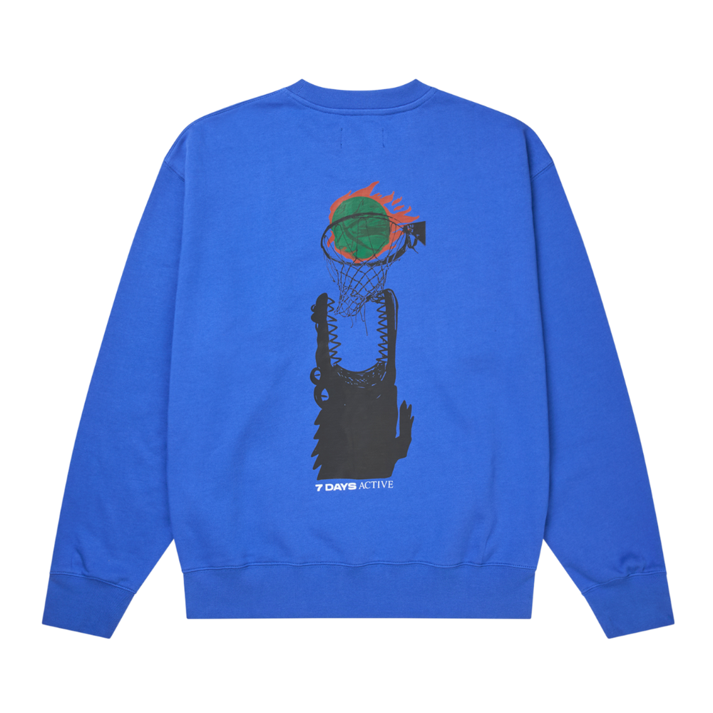 Organic Crewneck sweatshirt - 375 Dazzling Blue