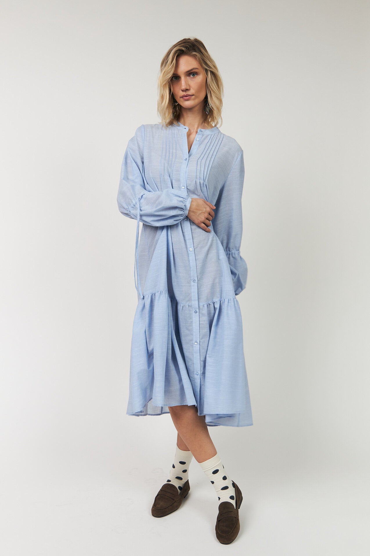 AlannaLL lang kjole - 22 Light Blue