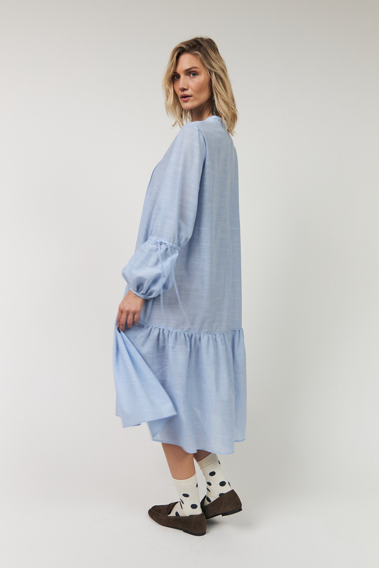 AlannaLL lang kjole - 22 Light Blue