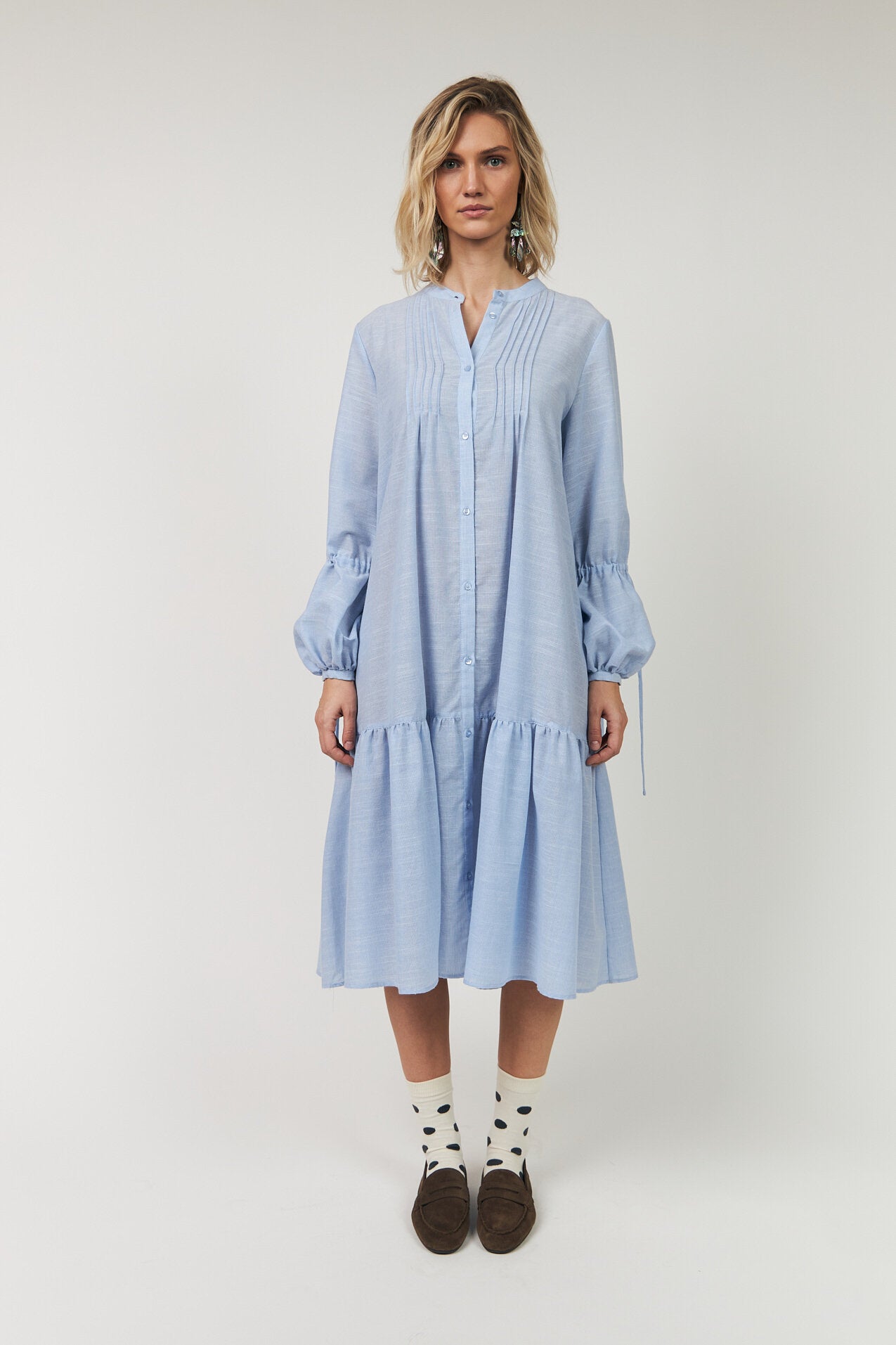 AlannaLL lang kjole - 22 Light Blue