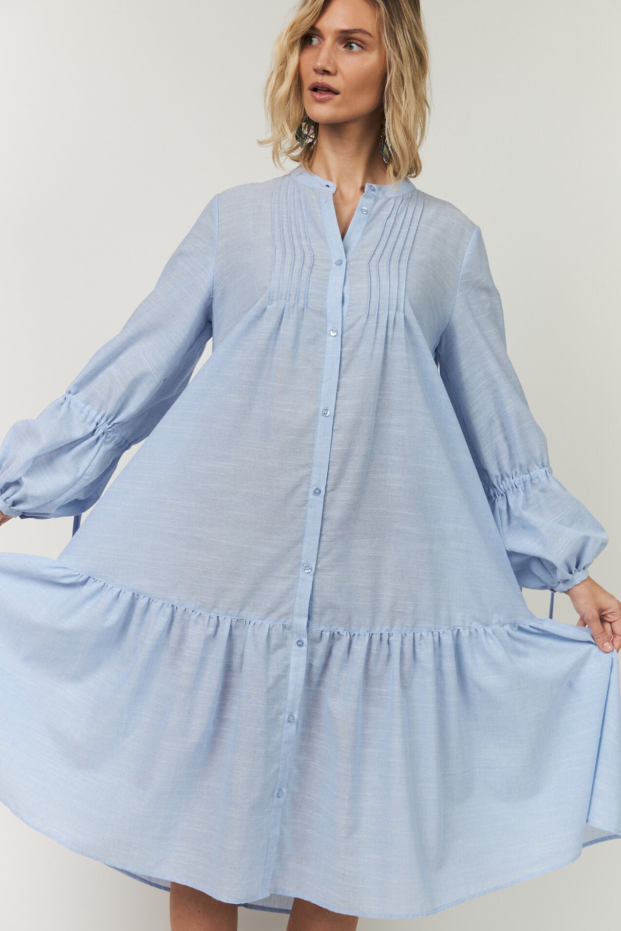 AlannaLL lang kjole - 22 Light Blue