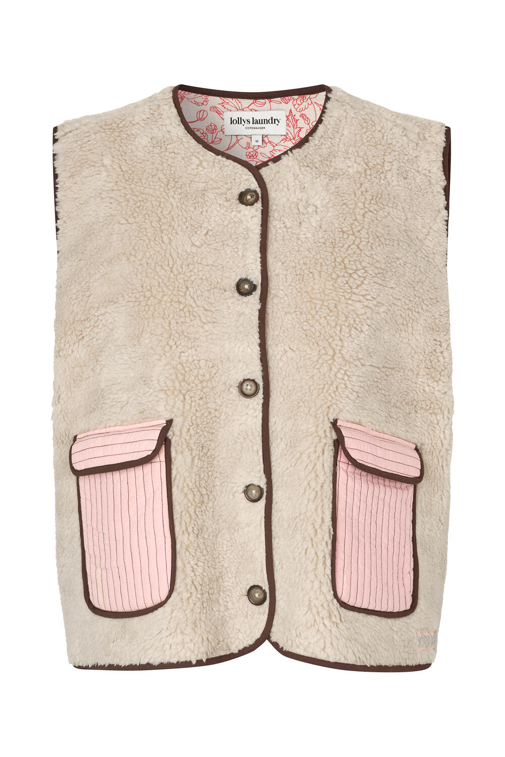 JaceLL teddyvest - beige