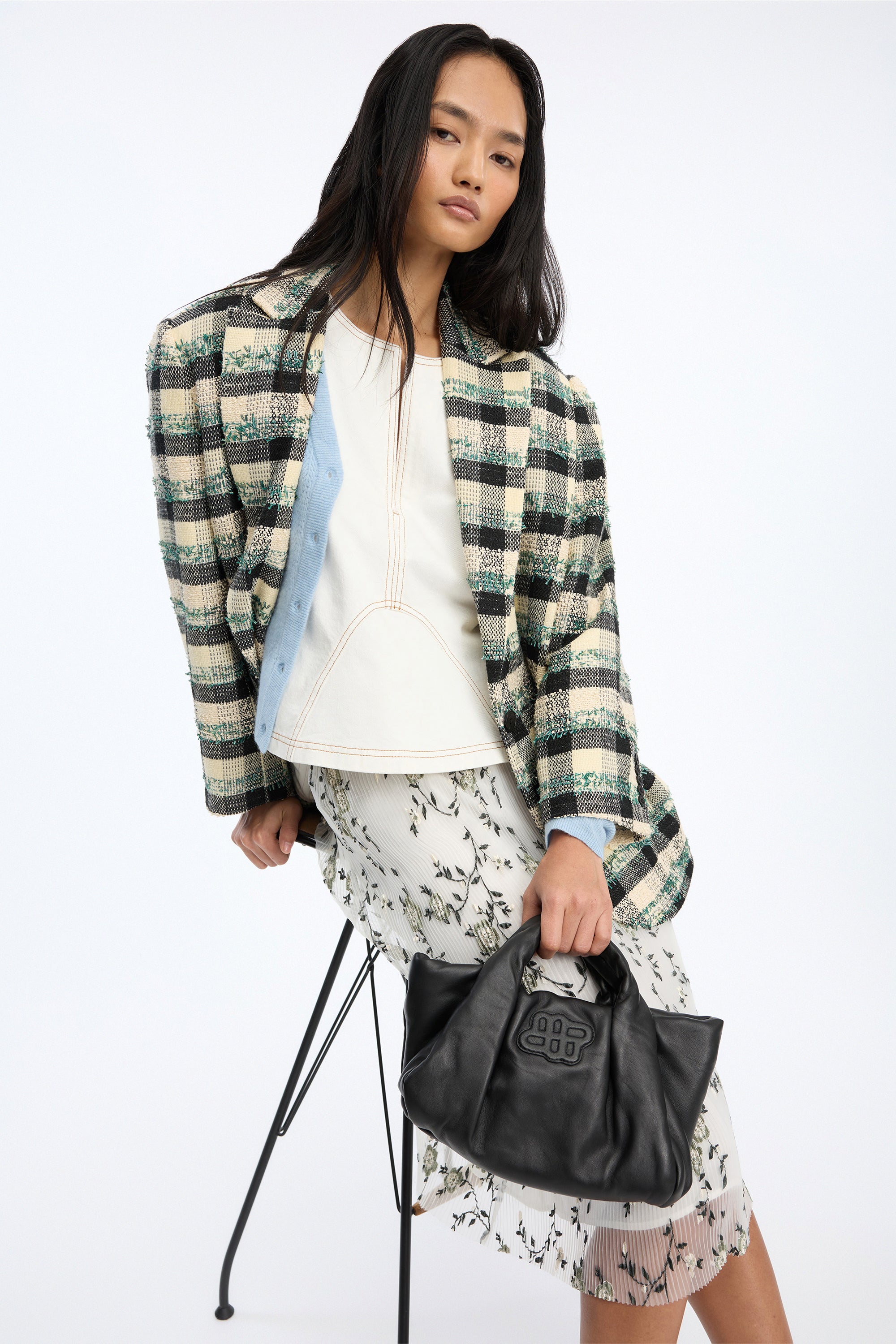 Baynor denimtop - Ivory