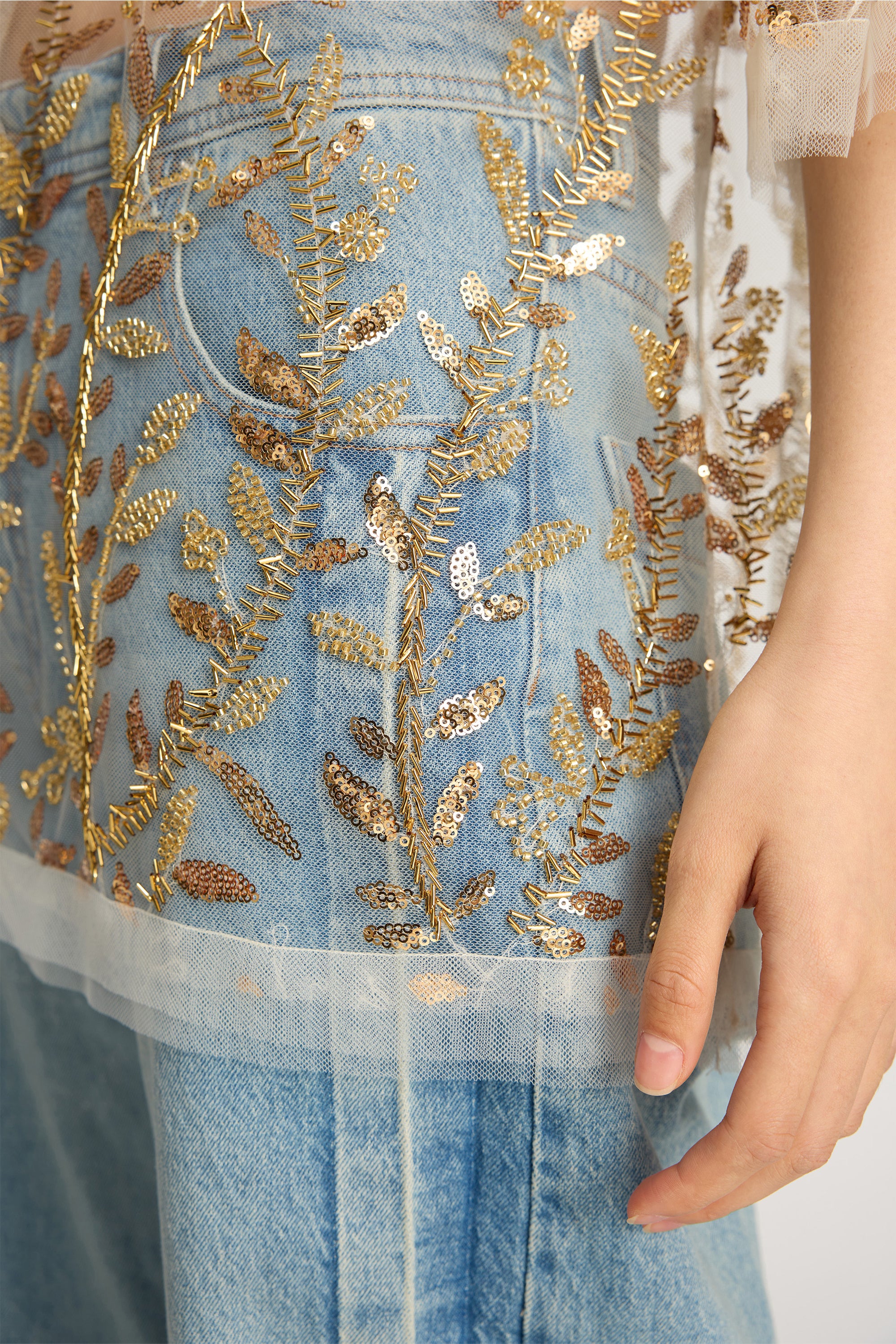 Babur top - guldfarvet