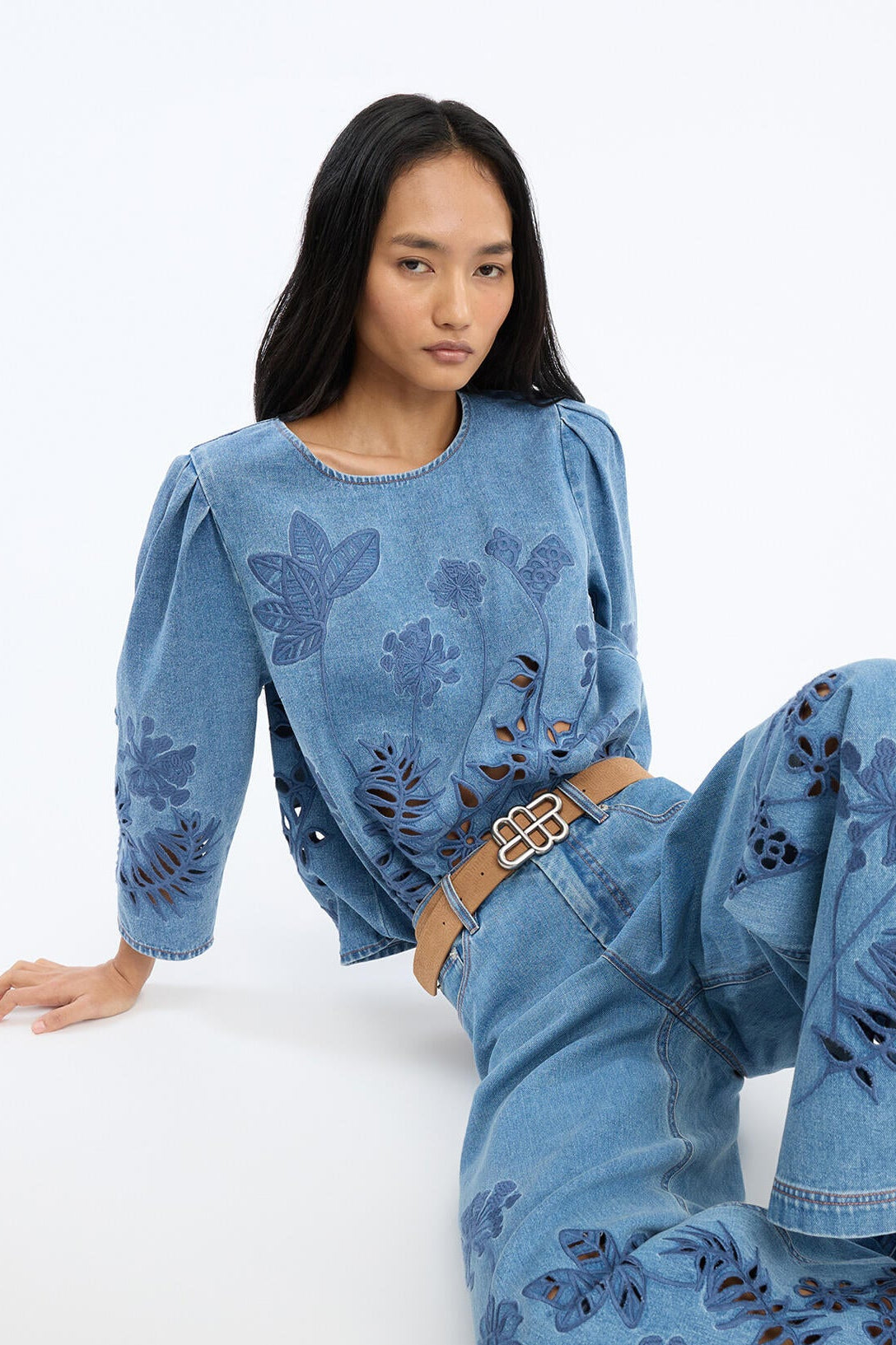 Bramble denimbluse - blå