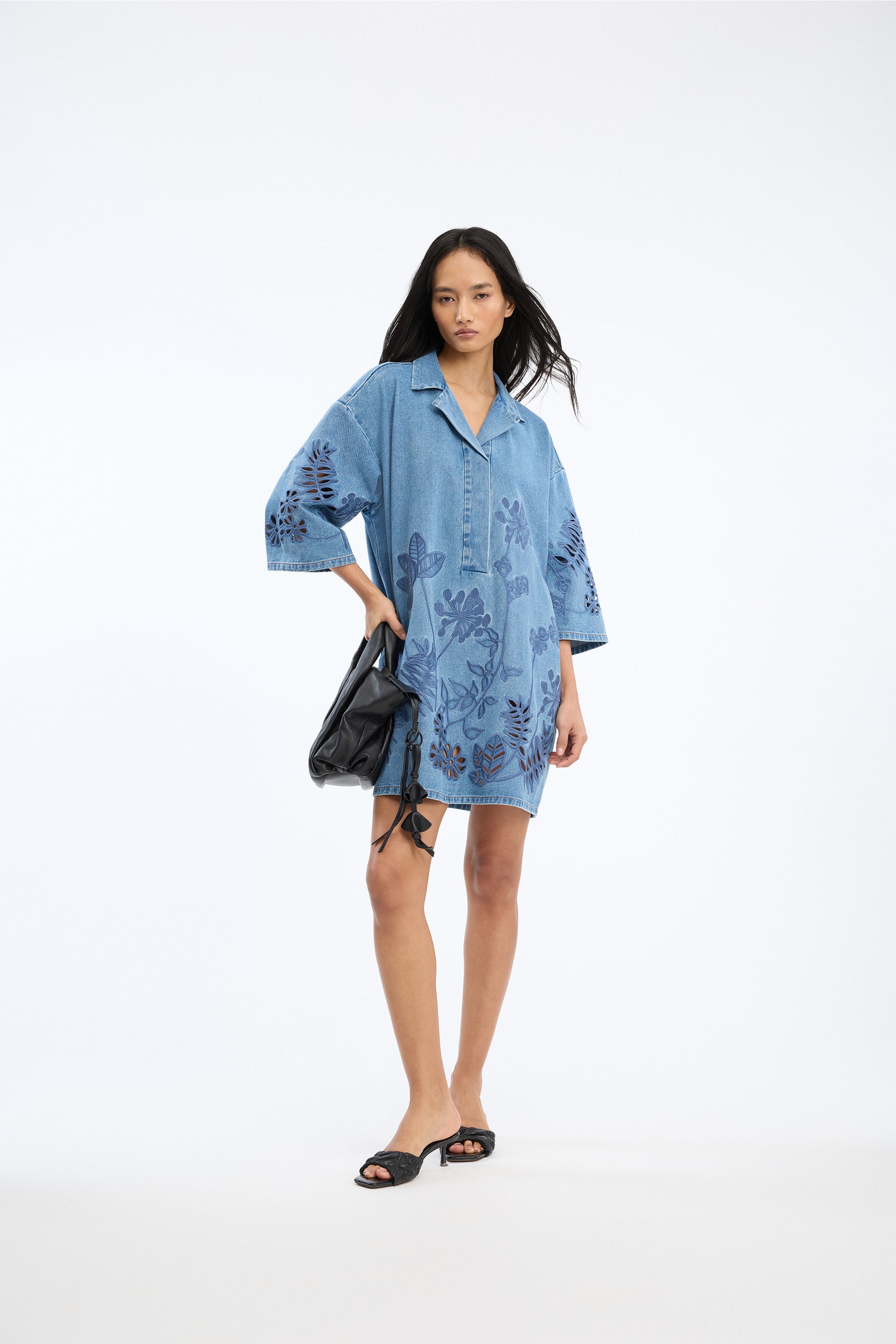 Bellar denimkjole - blå