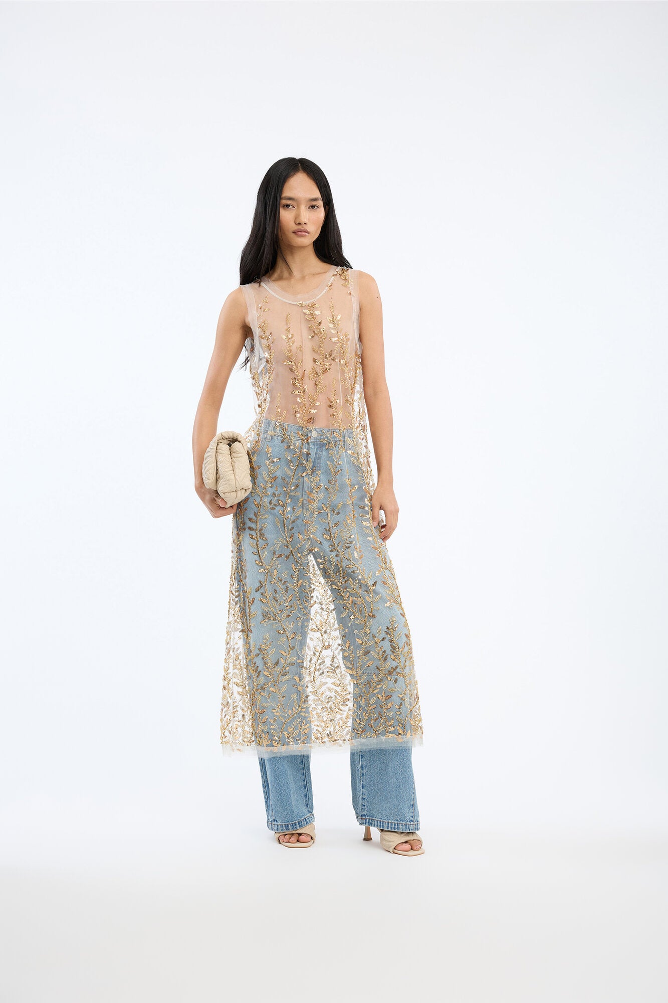 Barika kjole - guldfarvet