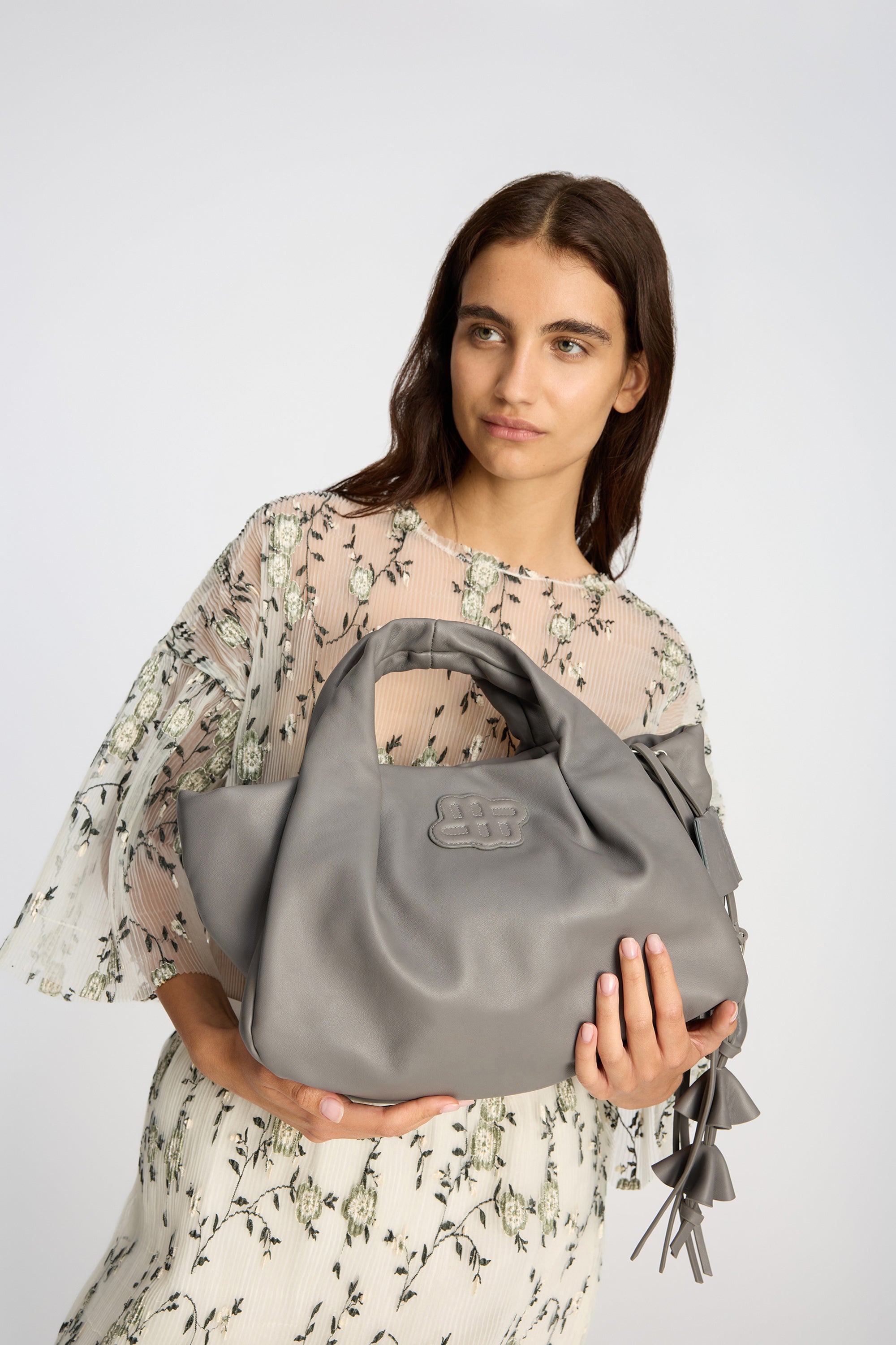 Lix lædertaske - grå