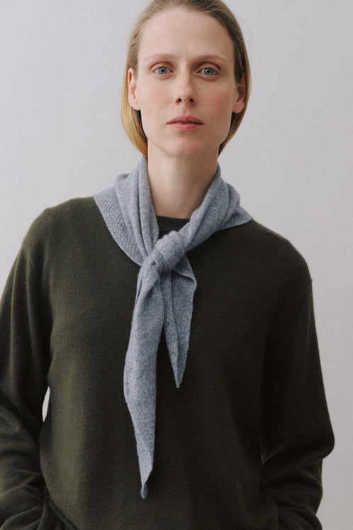 Nilo Triangle Cashmere halstørklæde - Grey Melange