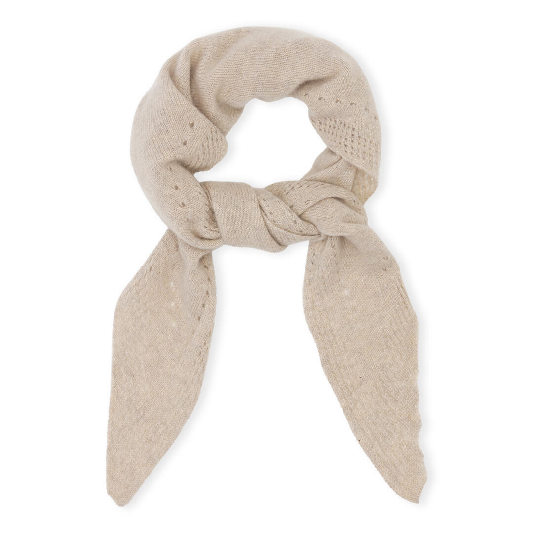 Nilo Triangle Cashmere halstørklæde - Sand Melange