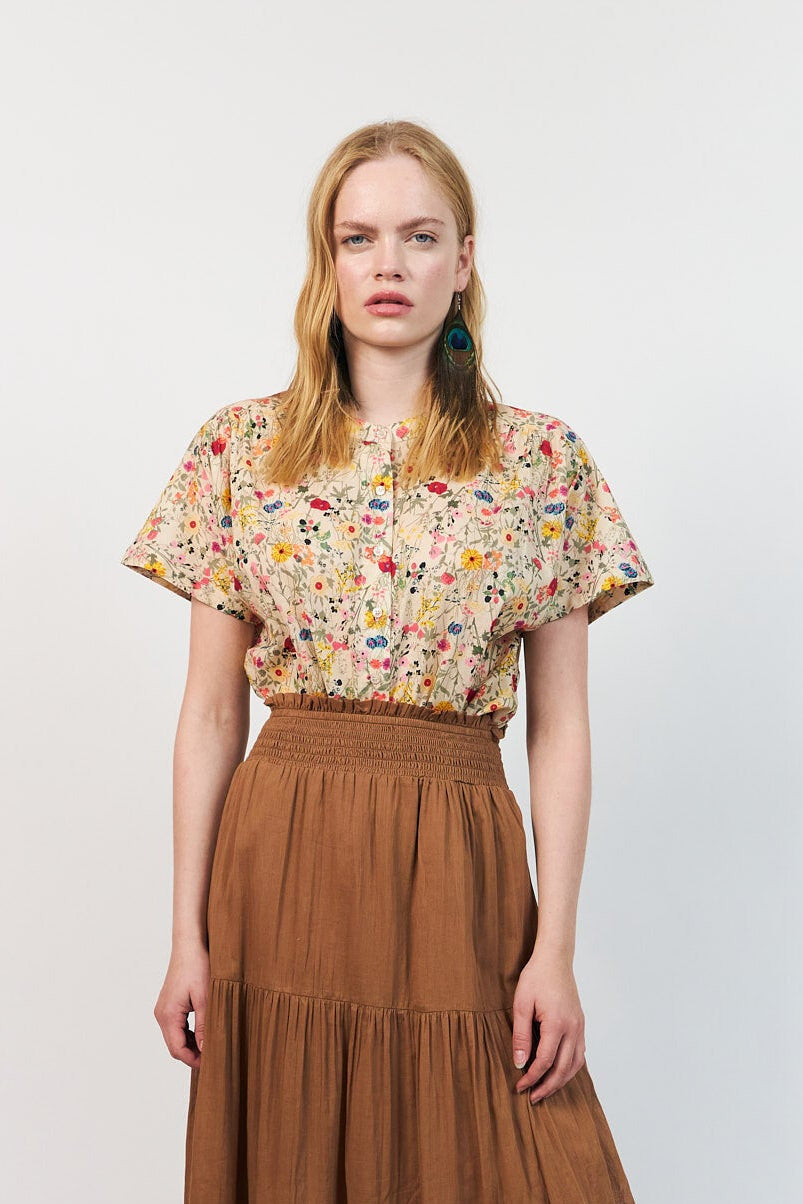 Mya kortærmet skjorte - 74 Flower Print