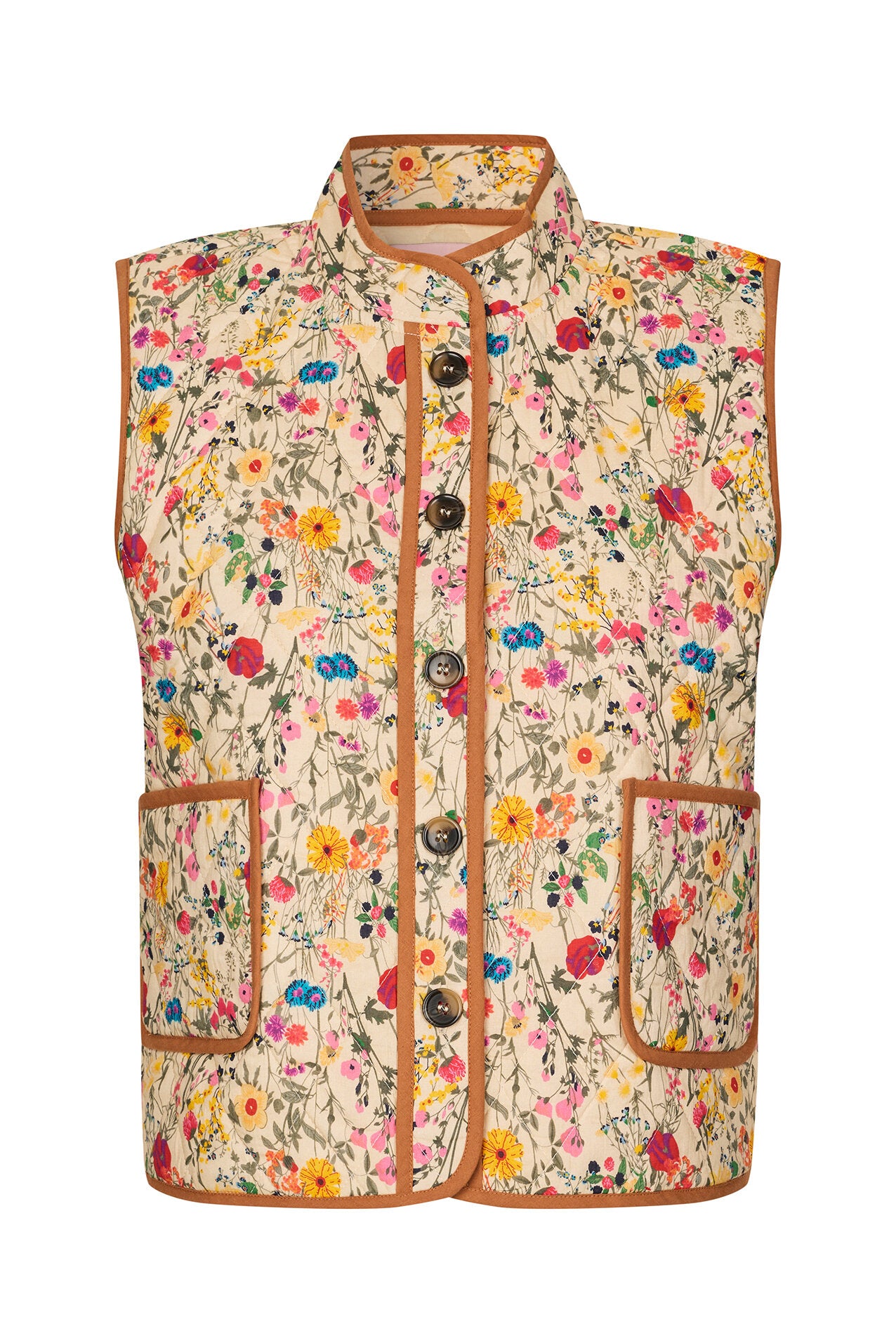 Cairo Quilted Vest - 74 Flower Print