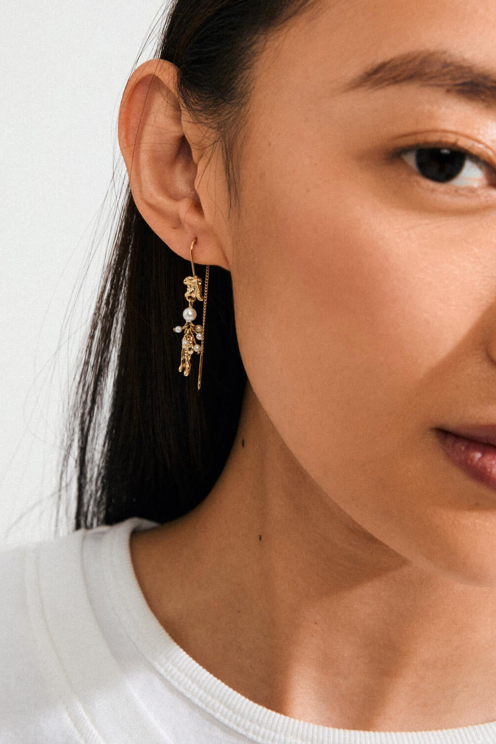 Milo Chain hængeøreringe - forgyldt