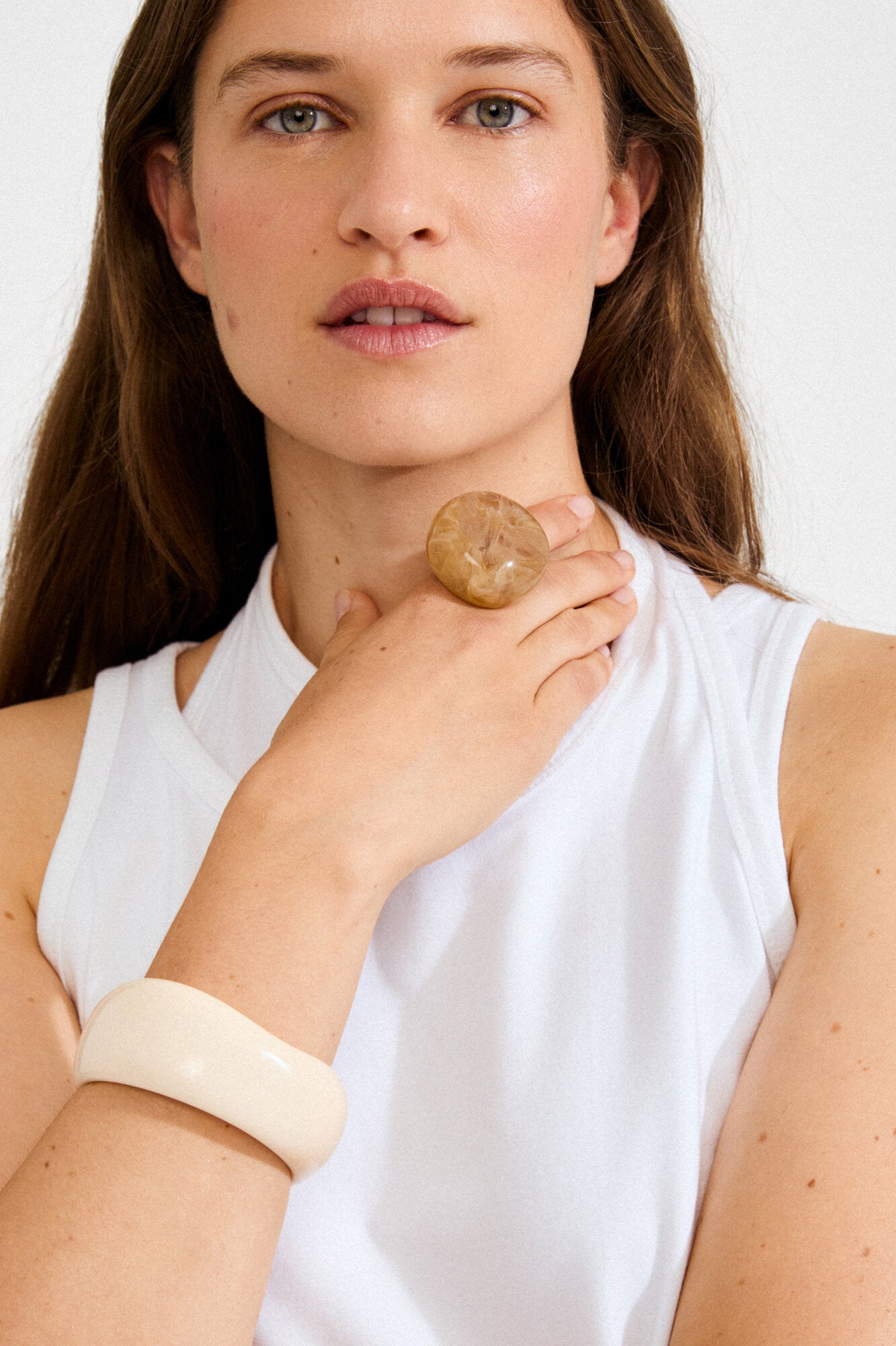 Aase ring - Creamy/Forgyldt