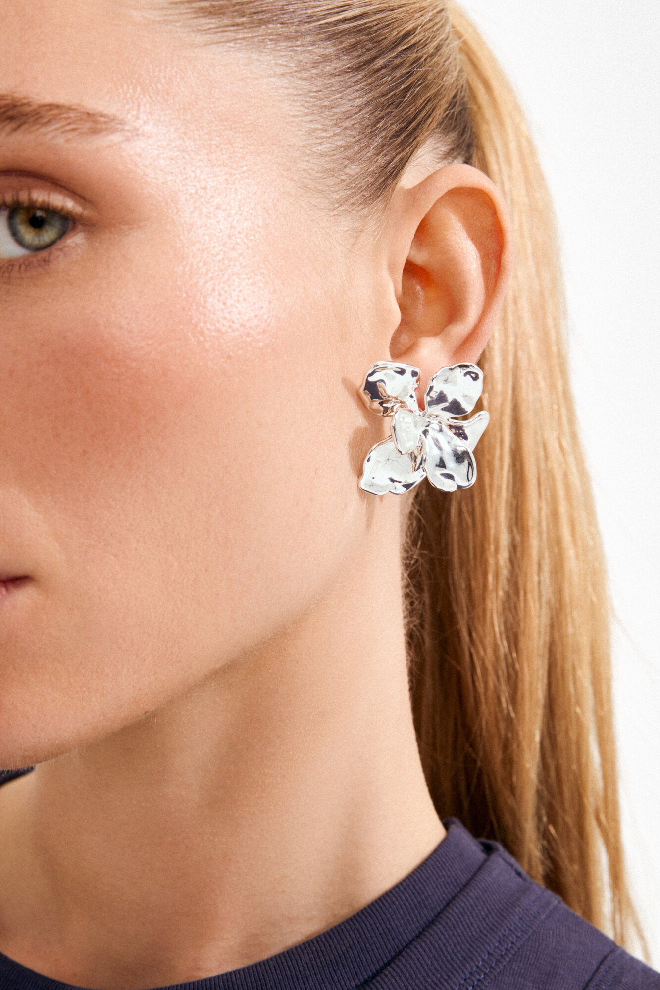 Halen ørestikker - sølvbelagt