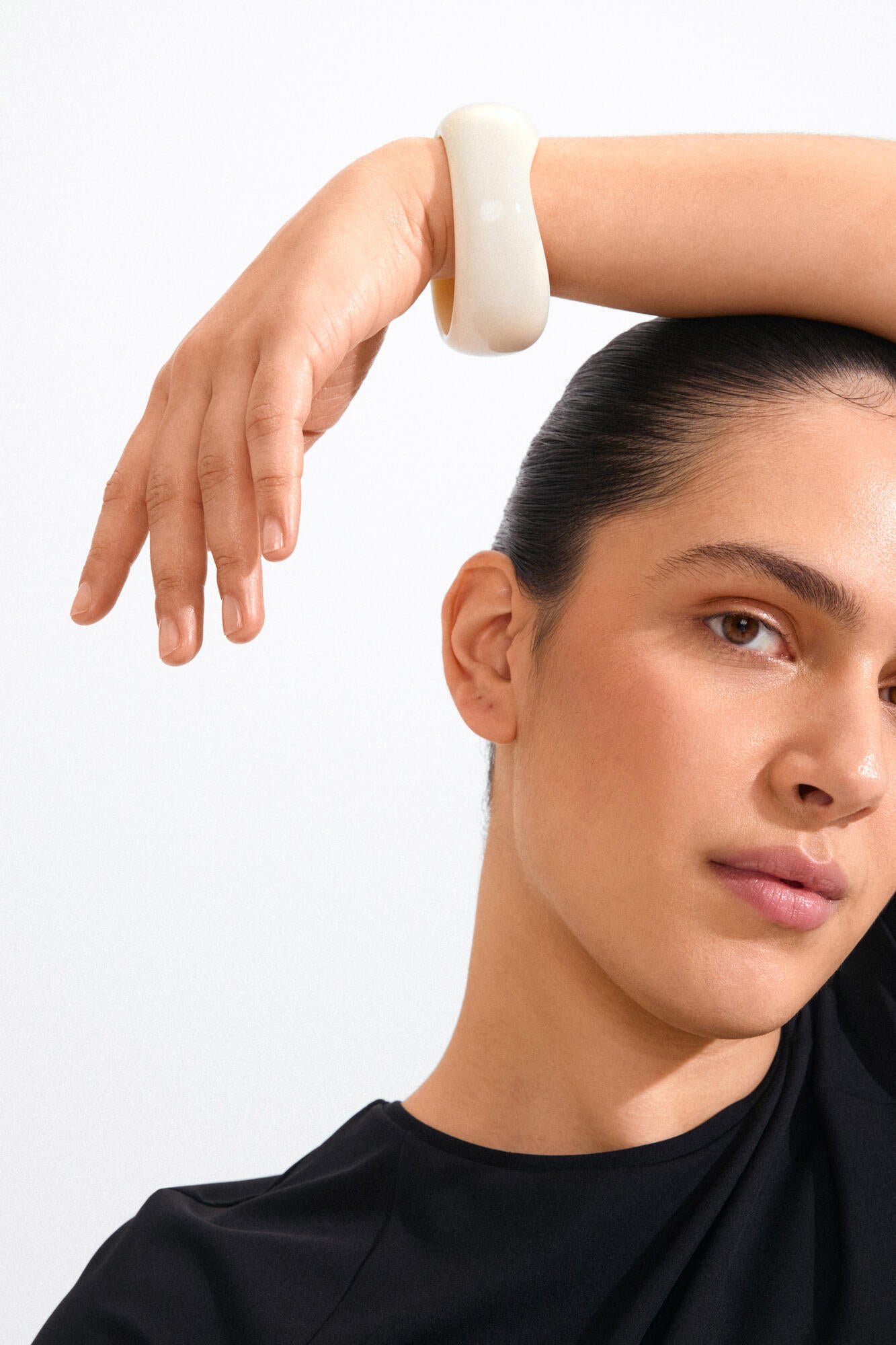 Aase Maxi armring – Hvid