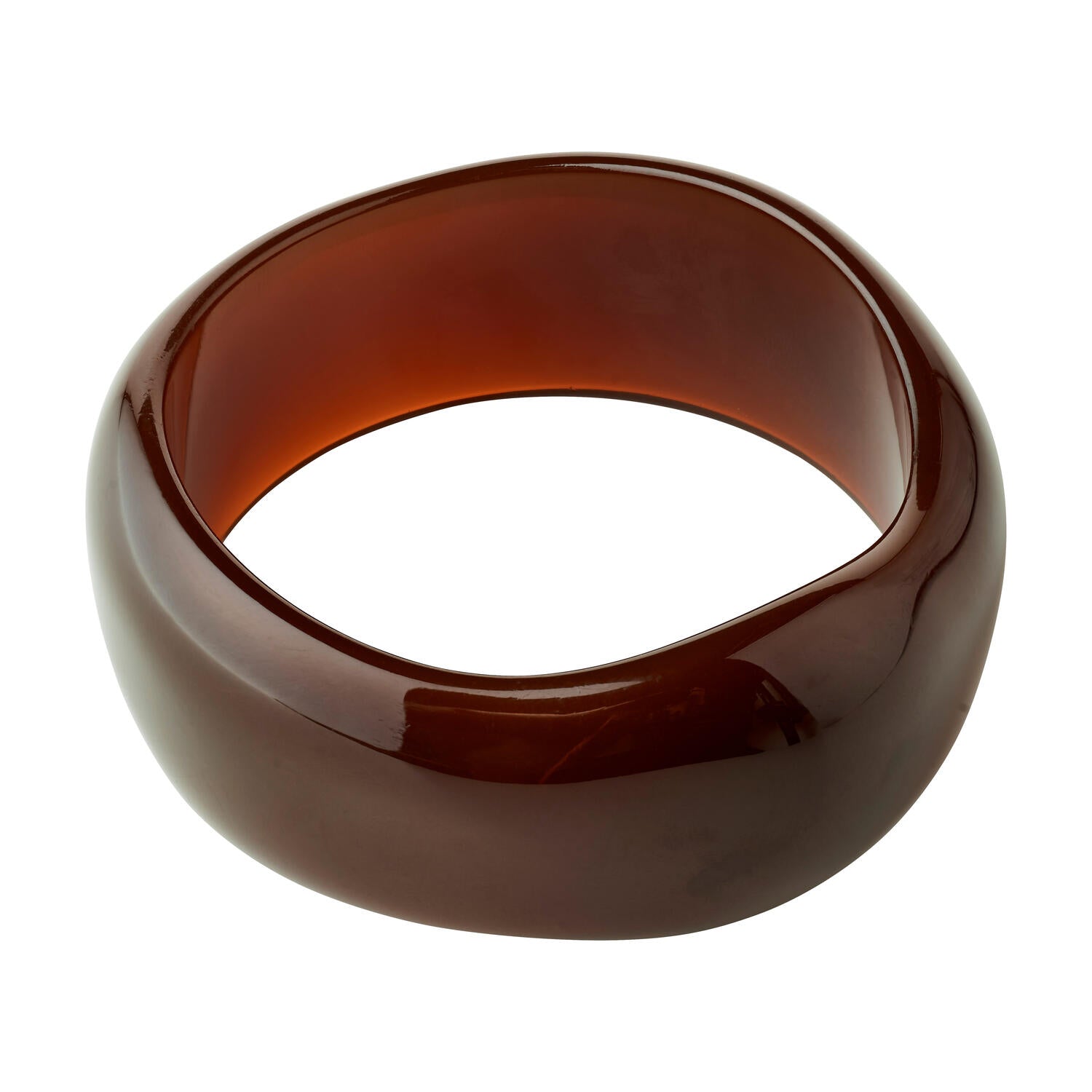 Aase Maxi armring – Mørkebrun