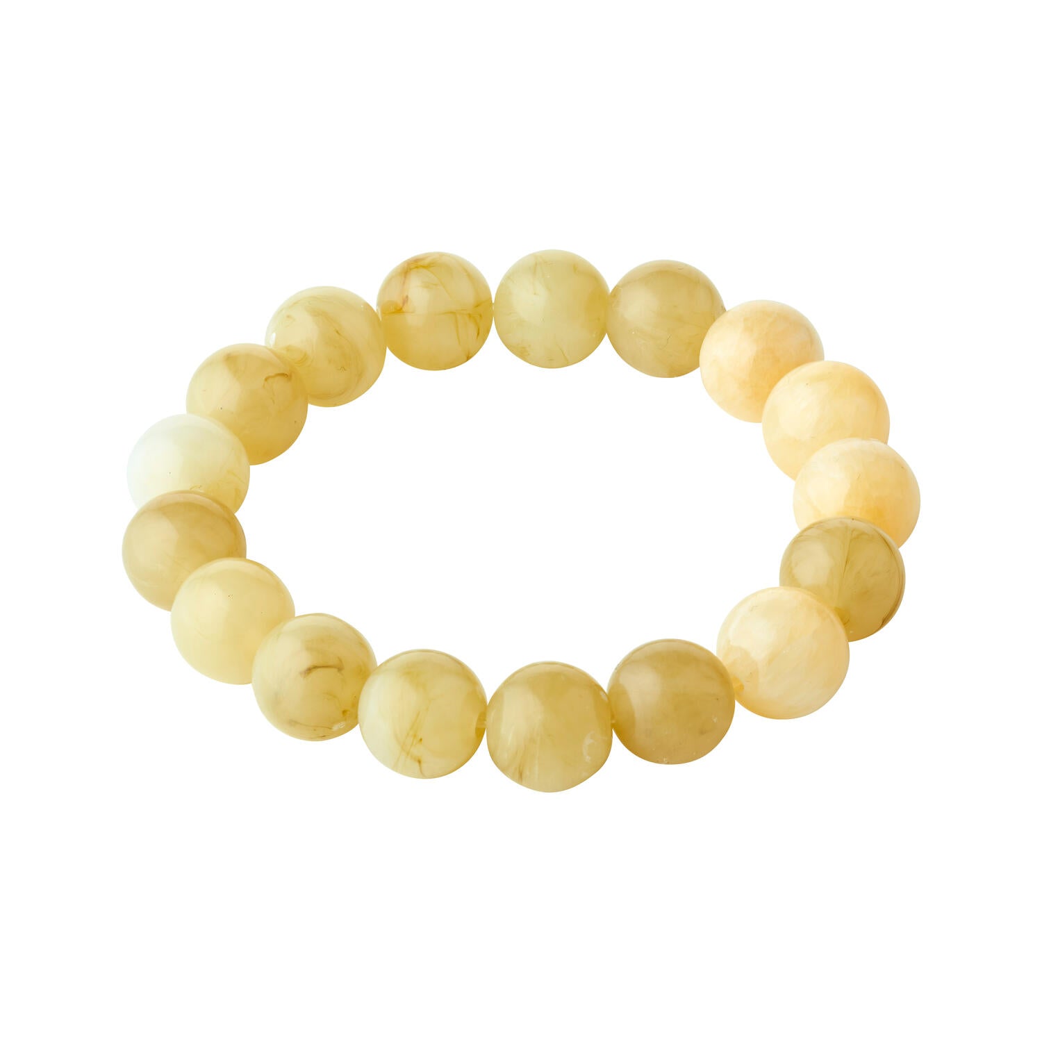Aase Honey Marble perlearmbånd – gul