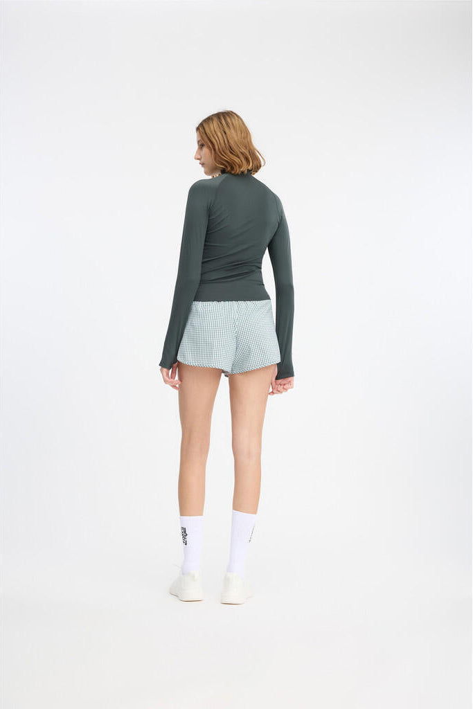 Full Zip Running top - 060 Petrol