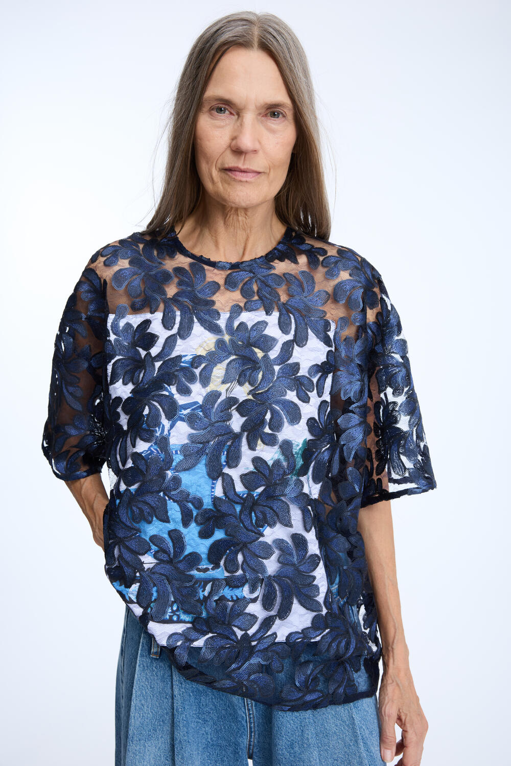 Natalya bluse - 37 Indigo