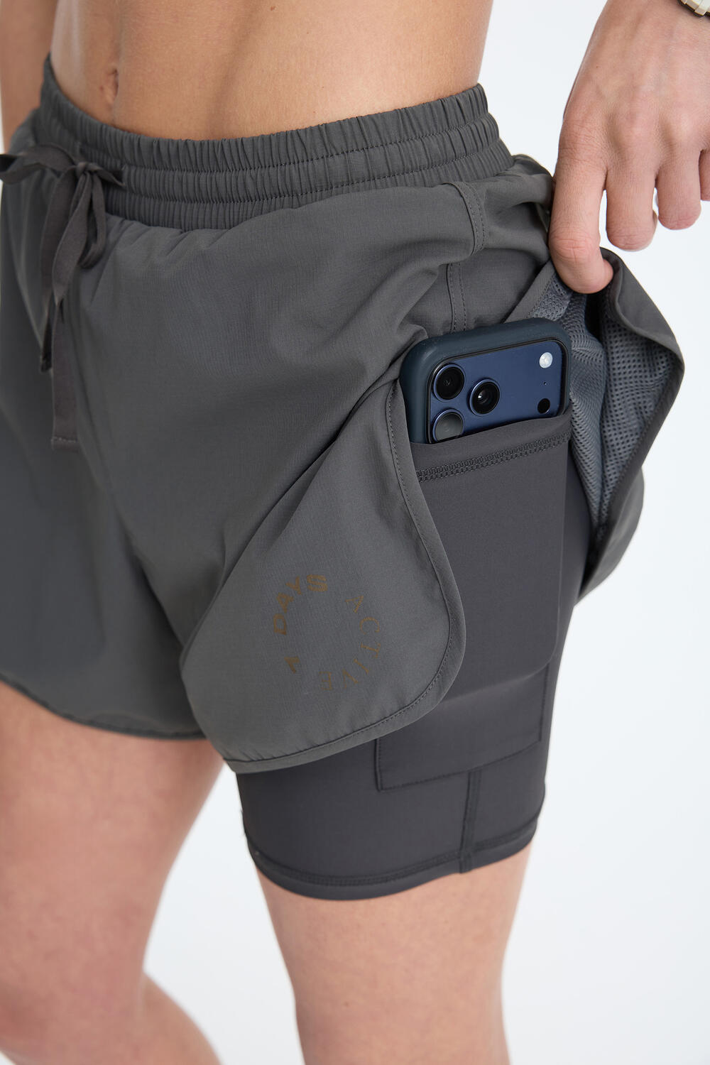 Body W 2 in 1 shorts - 061 Charcoal