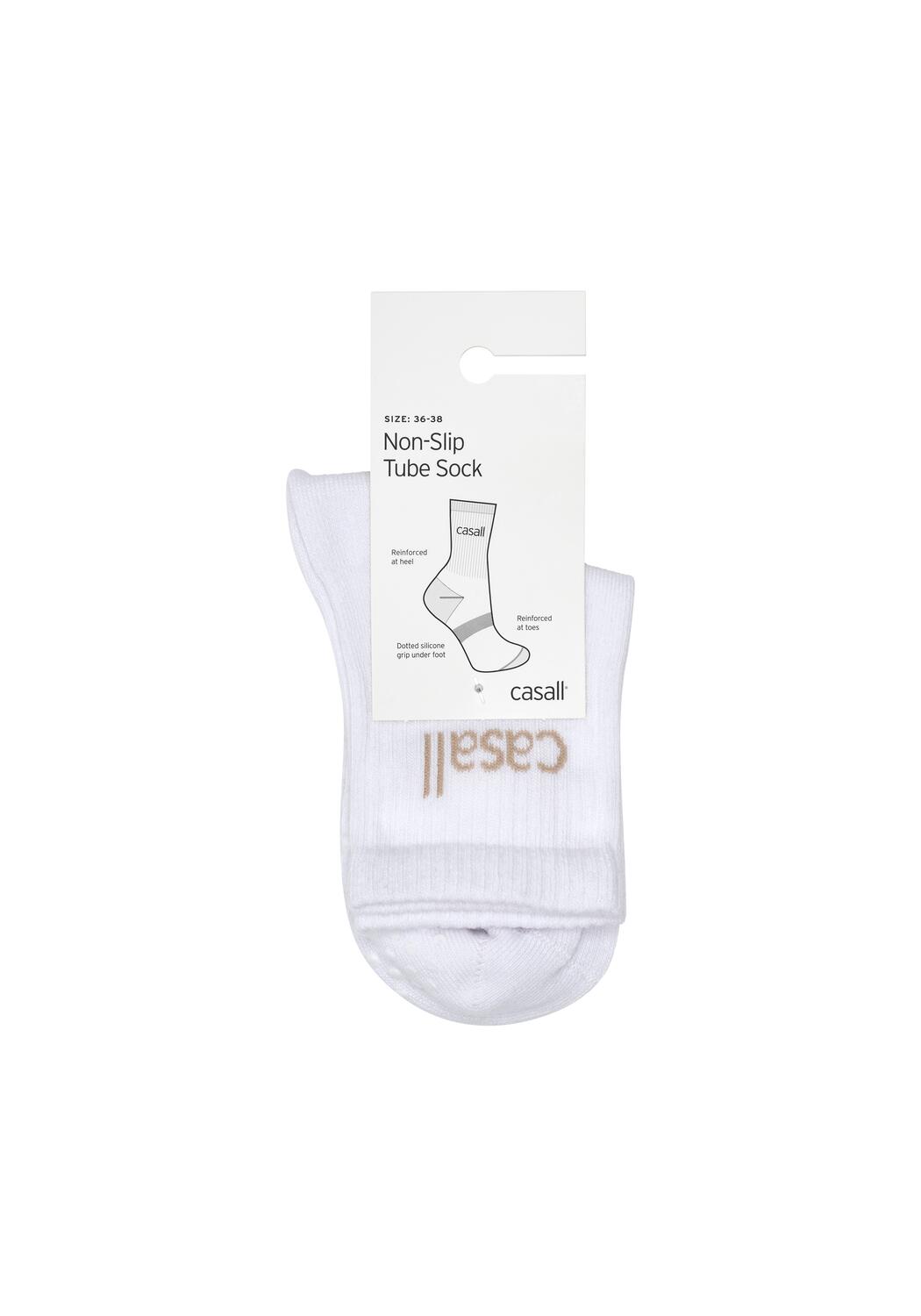 Anti Slip Tube strømper – hvid