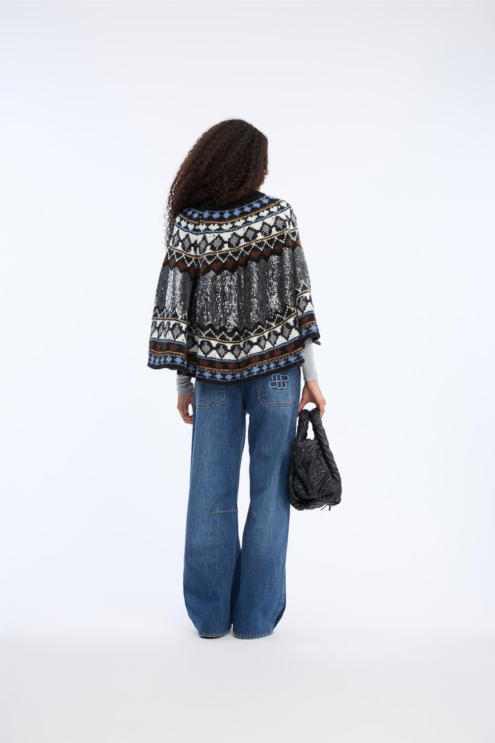 Verst strikponcho - 202 Mix Black