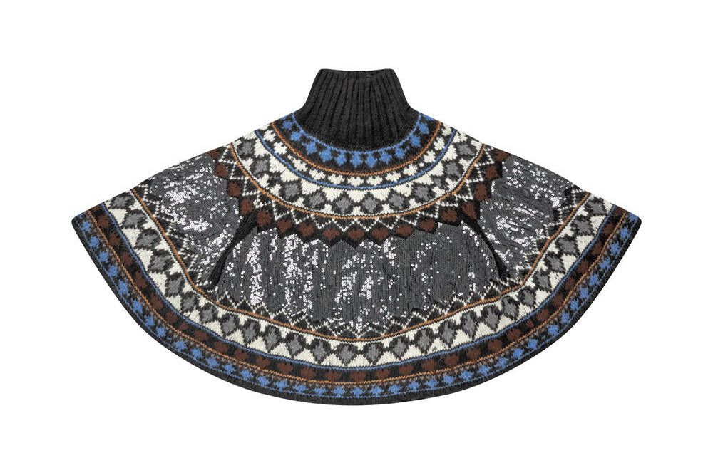 Verst strikponcho - 202 Mix Black