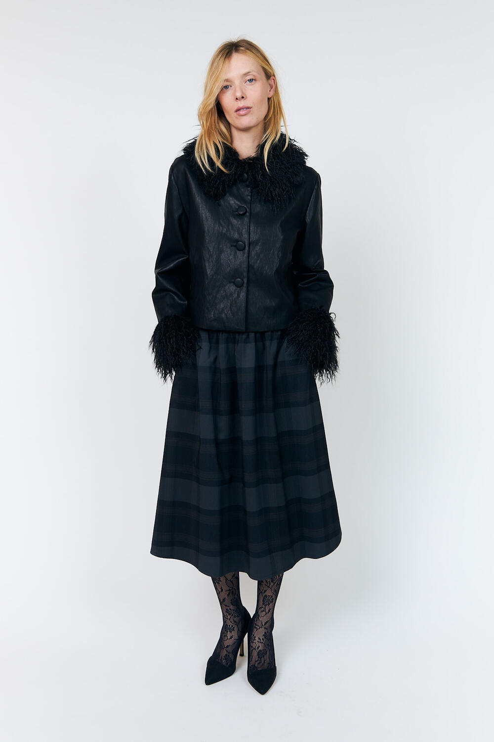 EllaLL midi nederdel - 14 Dark Grey