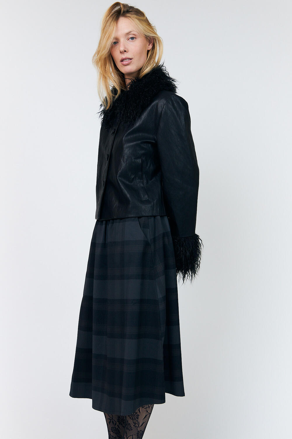 EllaLL midi nederdel - 14 Dark Grey
