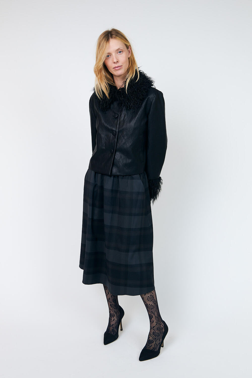 EllaLL midi nederdel - 14 Dark Grey
