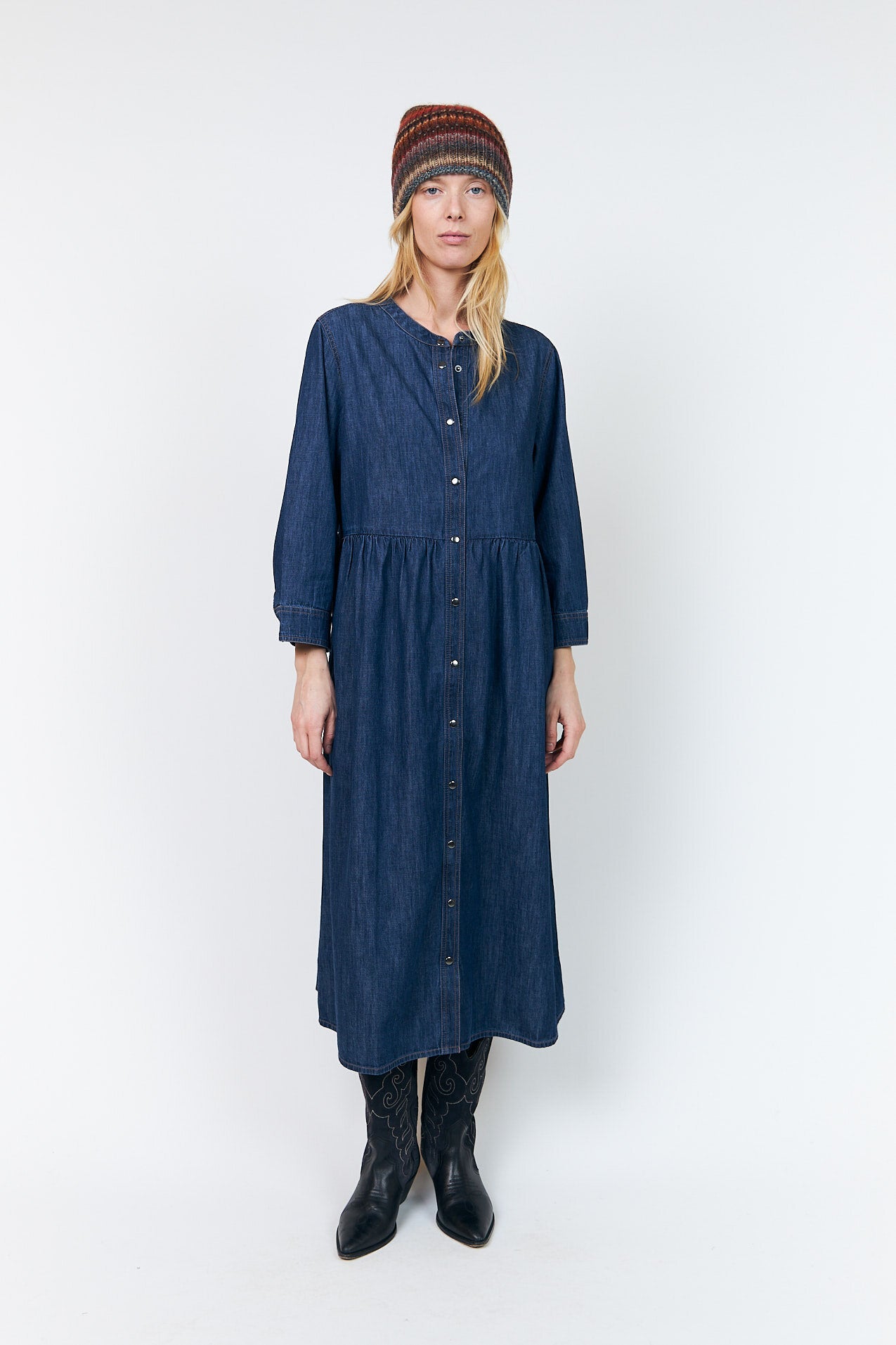 AliyaLL denimkjole - 23 Dark Blue