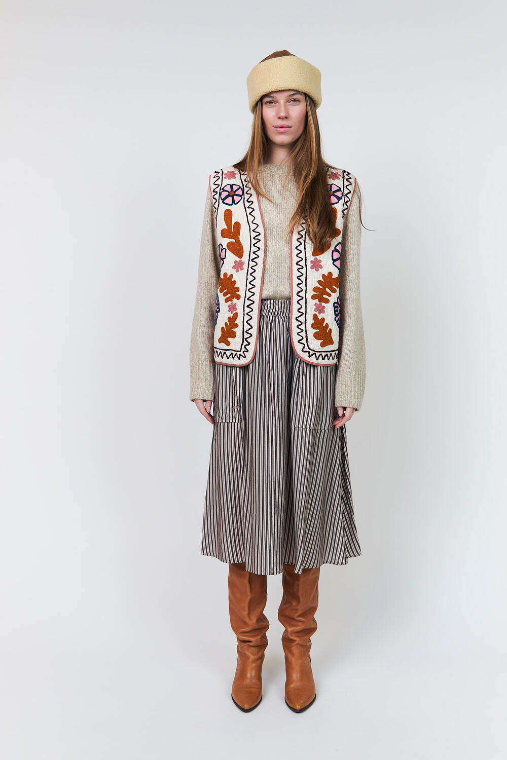 HoneyLL quiltet vest - 02 Creme