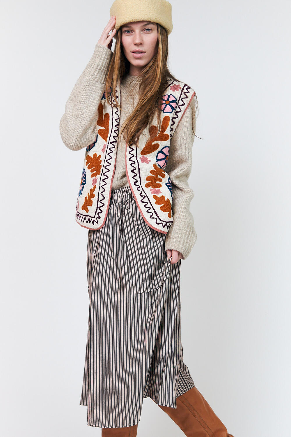 HoneyLL quiltet vest - 02 Creme