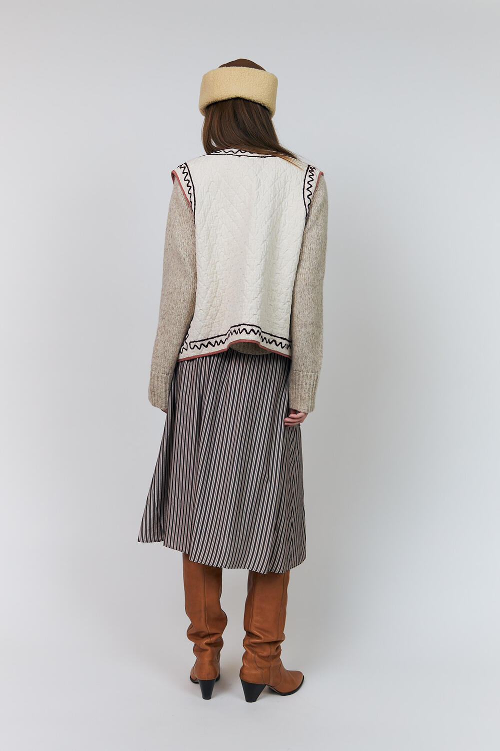 HoneyLL quiltet vest - 02 Creme