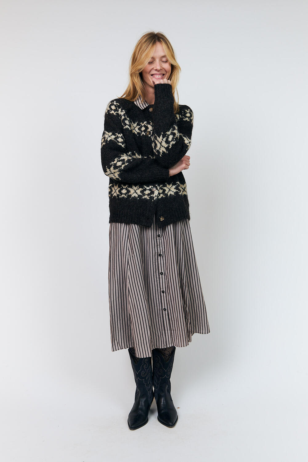 PadovaLL cardigan - 87 Dark Mokka
