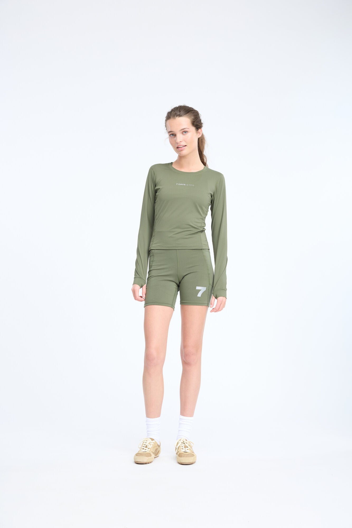 Body W Performance træningsbluse – Dark Olive