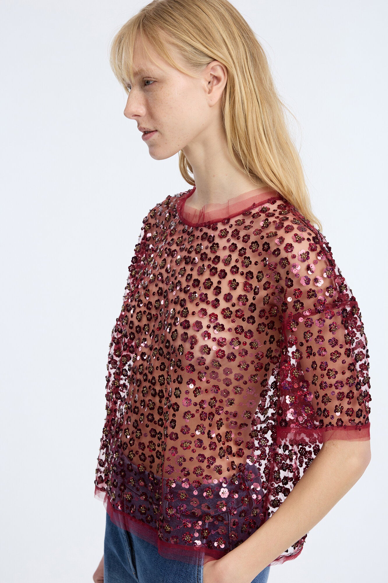 Caralee bluse – Bordeaux