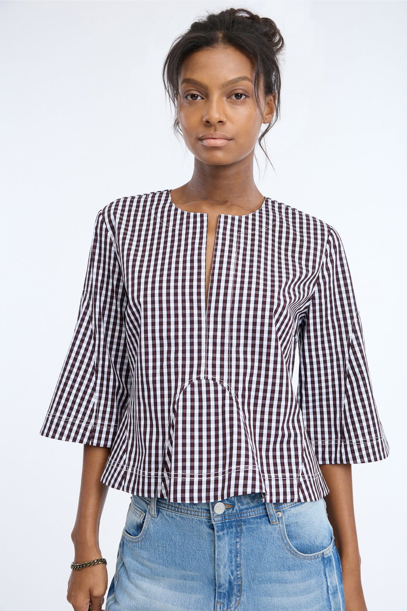Capri bluse – Plum