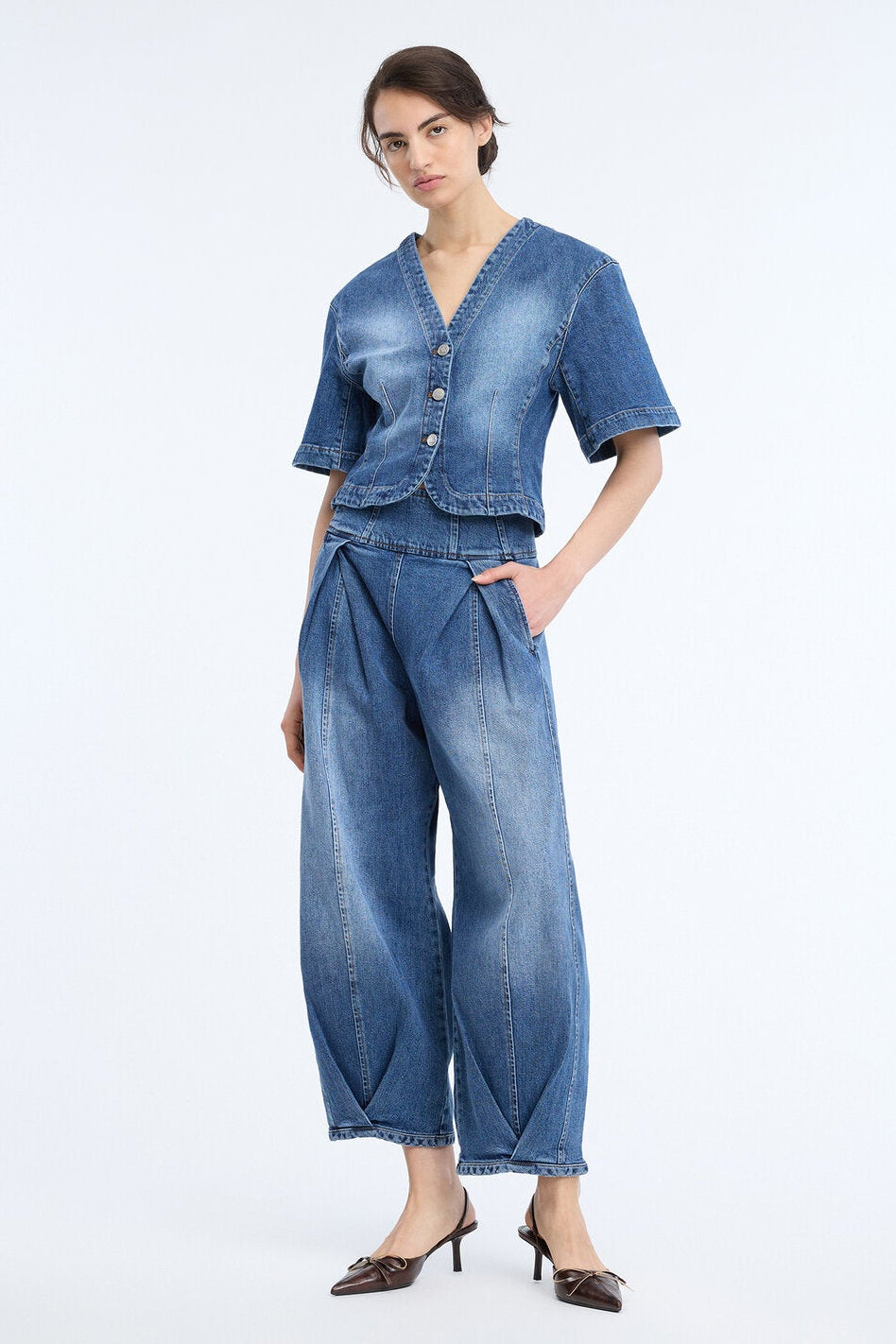 Coralyne barrel jeans – Blue