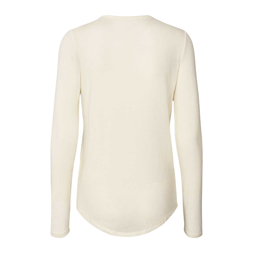 Thyra Wool langærmet t-shirt - Off White