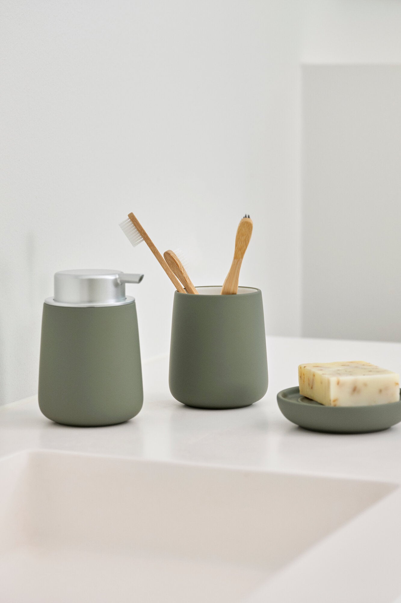 Nova tandbørstekrus - Olive green