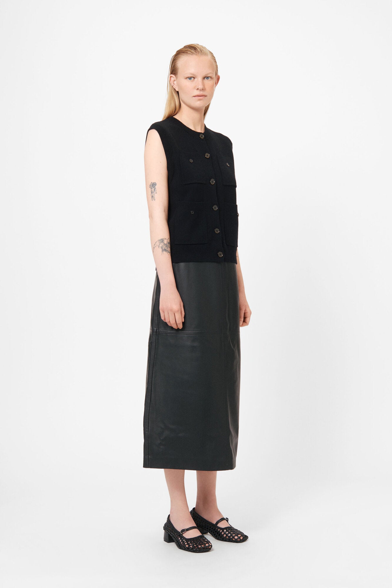 Marilyn strikket vest - sort