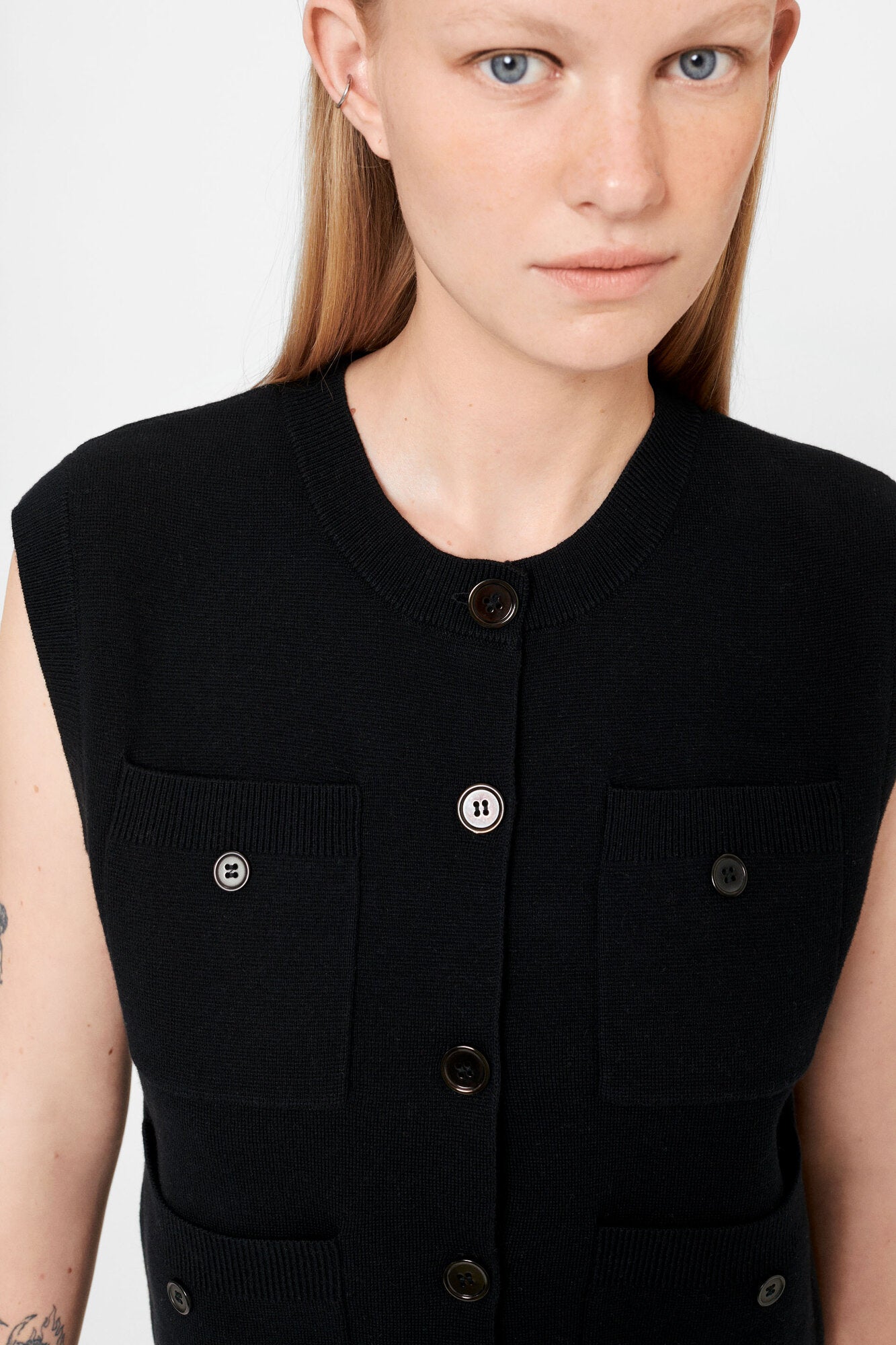 Marilyn strikket vest - sort