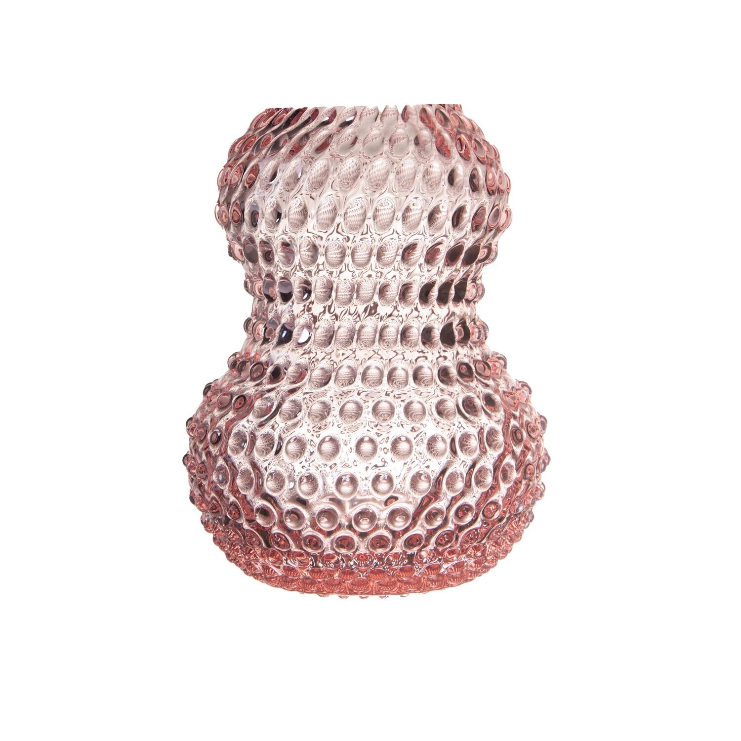 Hobnail Birdie Maxi vase, H26 cm – rosa