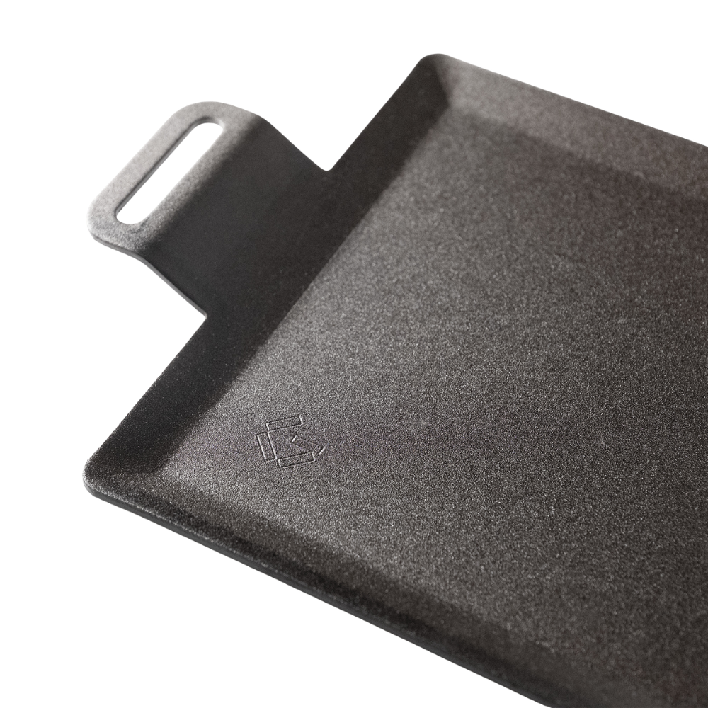 Carbonstål stegeplade - 62x27 cm